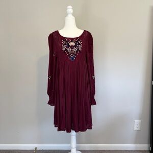 NWT Free People Flowy Long Sleeve Dress - Size M